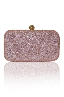 Клатч прямоугольный (10/18), розовый глиттер