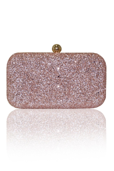 Клатч прямоугольный (10/18), розовый глиттер