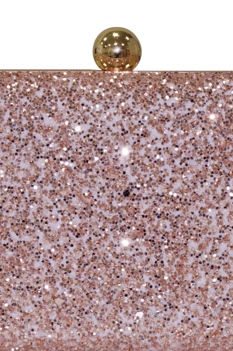 Клатч прямоугольный (10/18), розовый глиттер