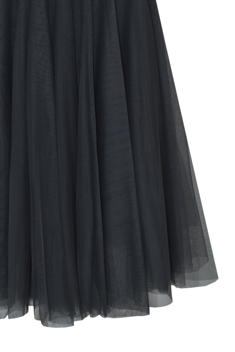 Юбка - пачка "Идлен" темно-серый графит, фатин, пышная (длина 85 см)