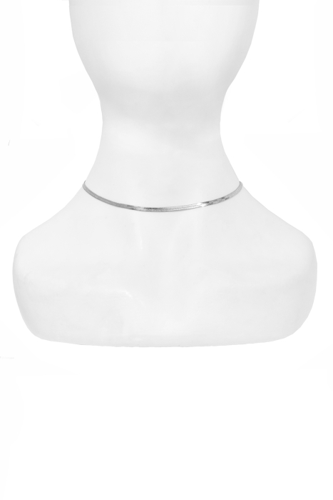 Чокер - колье (цепочка) "Cнейк" серебристый, (3 мм)