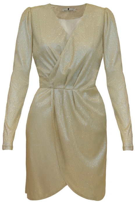 Платье "Эвелин" золотистое, люрекс, мини