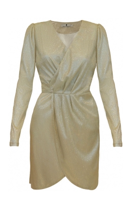 Платье "Эвелин" золотистое, люрекс, мини