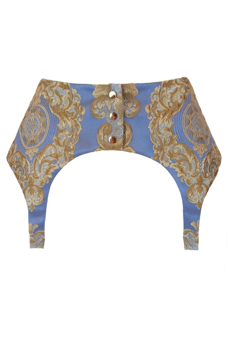 Пояс-Корсет "Версаль Уисли"сине - золотистое, атлас