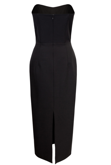 Платье-футляр "Кенма" черное, корсетное