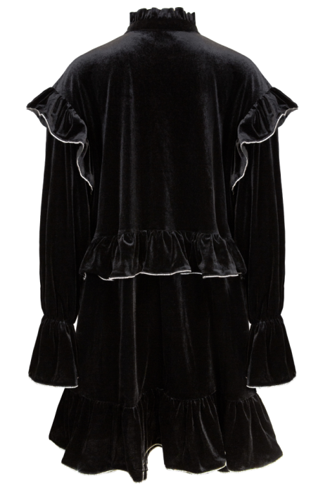 Платье "Вилора" черное, бархат, со стразами