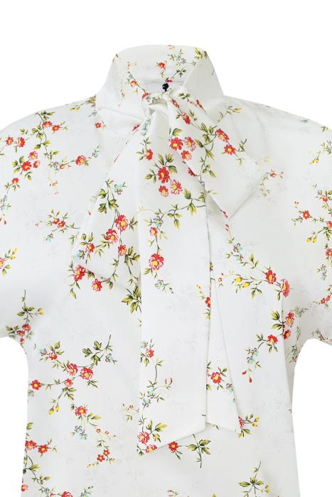 Блуза "Дафна" белая, принтованная