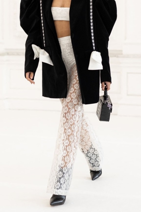 Брюки "Эльвис" белые, кружево