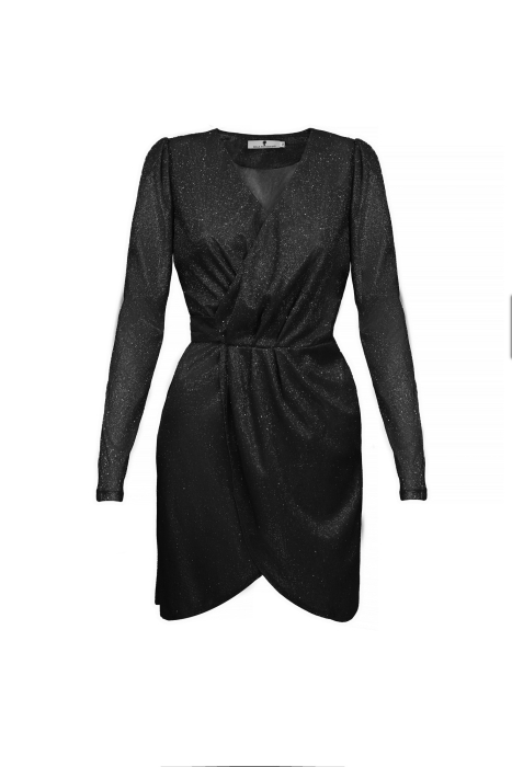 Платье "Эвелин" черное, люрекс, мини