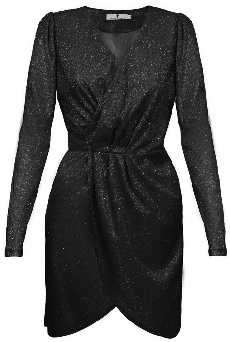Платье "Эвелин" черное, люрекс, мини