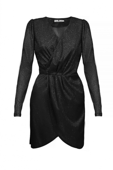 Платье "Эвелин" черное, люрекс, мини