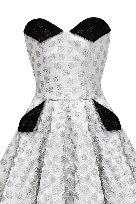 Платье "Фрейя" белое, жаккард розы