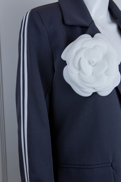 Костюм "Мерфи" серый (графит), с лампасами + брошь