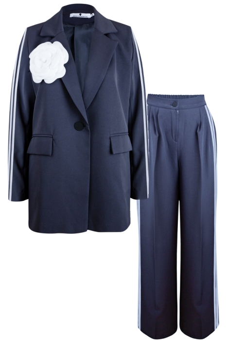 Костюм "Мерфи" серый (графит), с лампасами + брошь