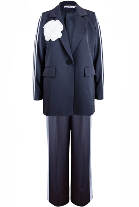 Костюм "Мерфи" серый (графит), с лампасами + брошь