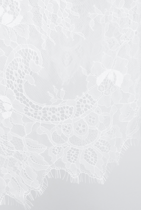 Пояс-баска "Кенна", кружевная на завязках, белая, миди