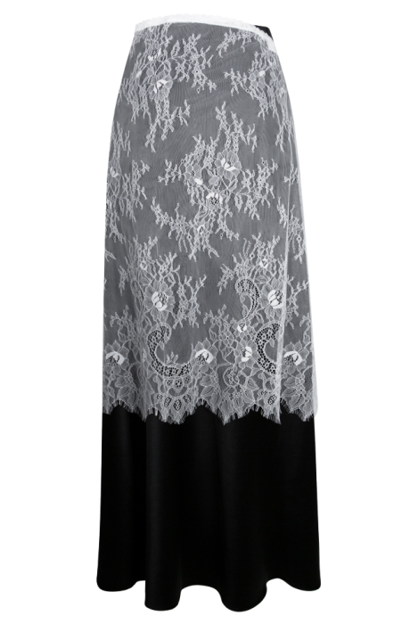 Пояс-баска "Кенна", кружевная на завязках, белая, миди