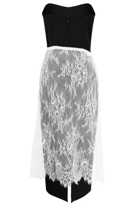 Пояс-баска "Кенна", кружевная на завязках, белая, миди