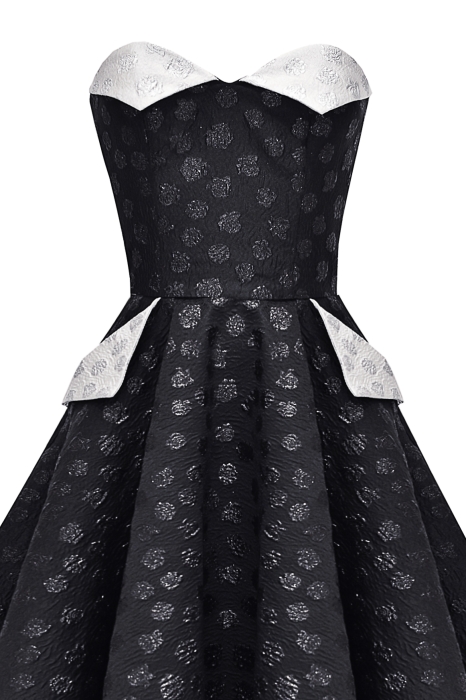 Платье "Фрейя" черное, жаккард розы