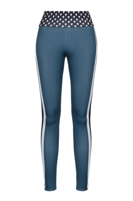 Лосины "Фит" графит с белой вставкой (геометрия)