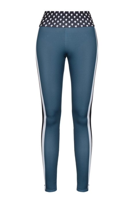 Лосины "Фит" графит с белой вставкой (геометрия)