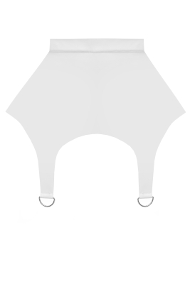 Пояс - корсет - баска белая, имитация подвязок