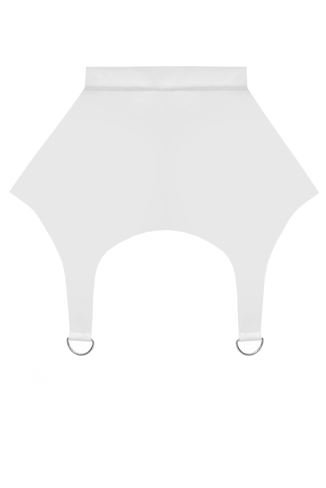 Пояс - корсет - баска белая, имитация подвязок