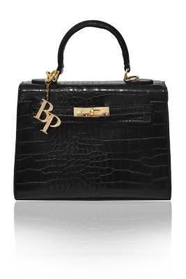 Сумка "Идель" черная, эко-кожа, , имитация кожи крокодила