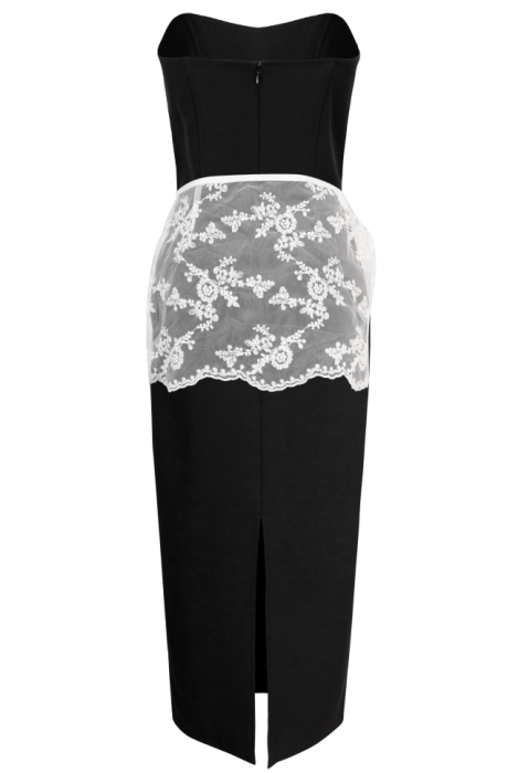 Пояс-баска "Кенна", кружевная на завязках, молочная, мини