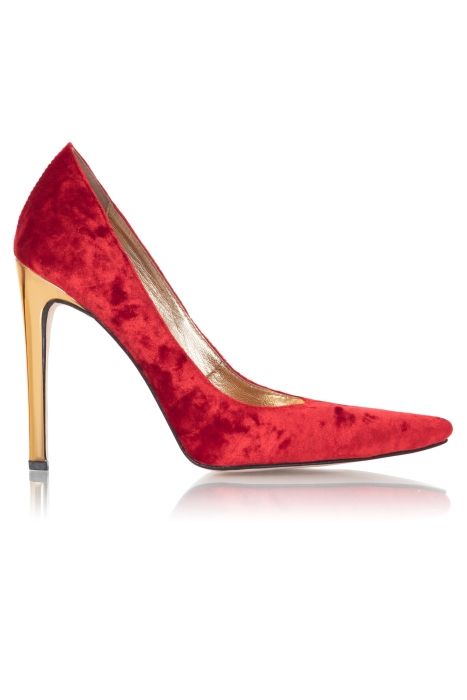 Туфли "Эмми" бархат красные