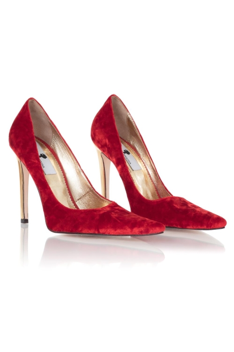 Туфли "Эмми" бархат красные