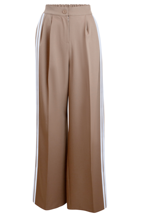 Костюм "Мерфи" бежевый, с лампасами + брошь