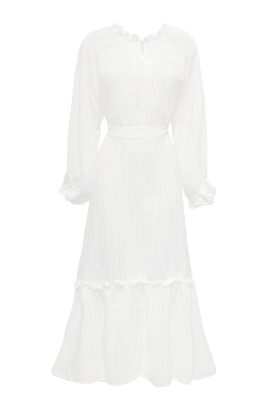 Платье "Визалия" белое, хлопок + комбинация, макси