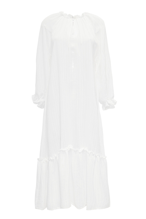 Платье "Визалия" белое, хлопок + комбинация, макси