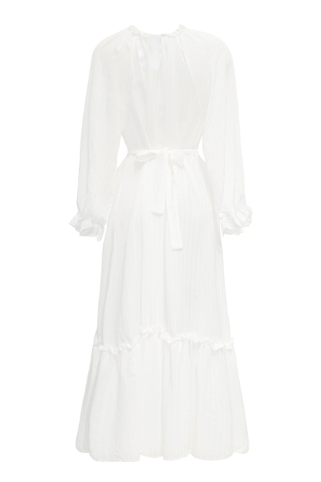 Платье "Визалия" белое, хлопок + комбинация, макси