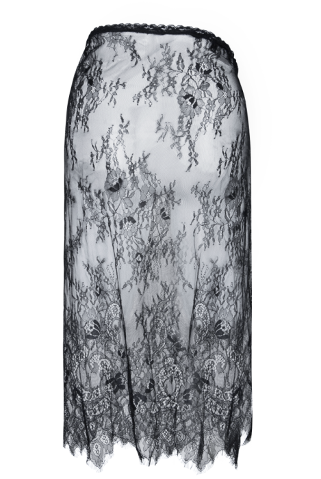 Пояс-баска "Кенна", кружевная на завязках, черная, миди