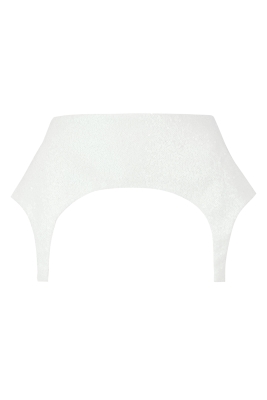 Пояс - корсет - баска "Уэсли" белый, белые пайетки