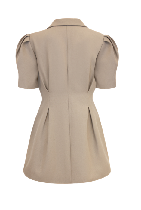 Пиджак - жакет "Брис" бежевый, короткий рукав - фонарик