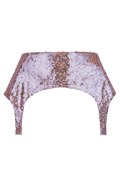 Пояс - корсет - баска "Уэсли" пудровый, пайетки