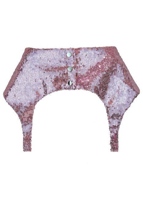 Пояс - корсет - баска "Уэсли" пудровый, пайетки
