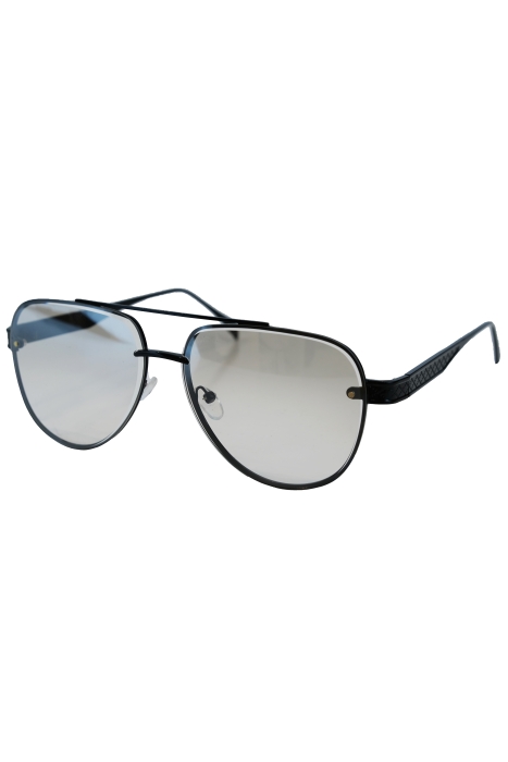 Очки прозрачные, черные, монохромные, с узором на  душках