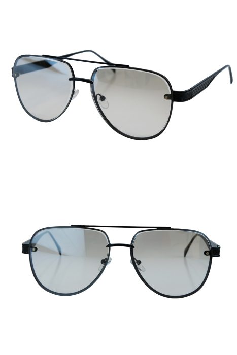 Очки прозрачные, черные, монохромные, с узором на  душках