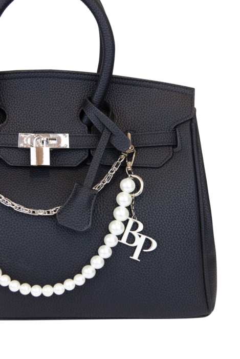 Сумка-тоут "Джейн" черная, зернистая эко-кожа, макси