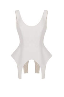 Жилет "Мейт" белый, эко-кожа