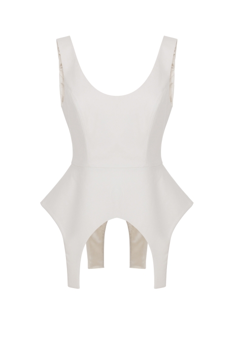 Жилет "Мейт" белый, эко-кожа