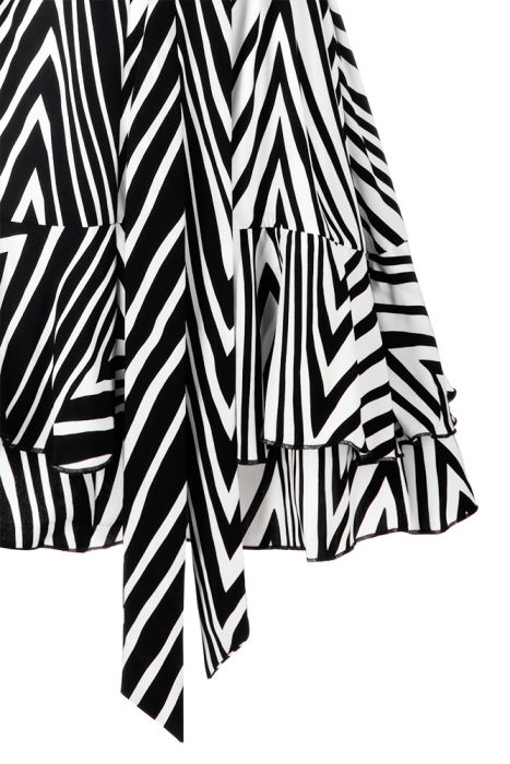 Сарафан "Бениса" черно-белый, полоска