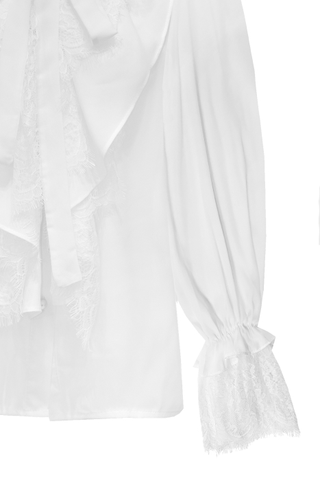 Блуза "Венджи" белая, шифон, с воланами, с топом