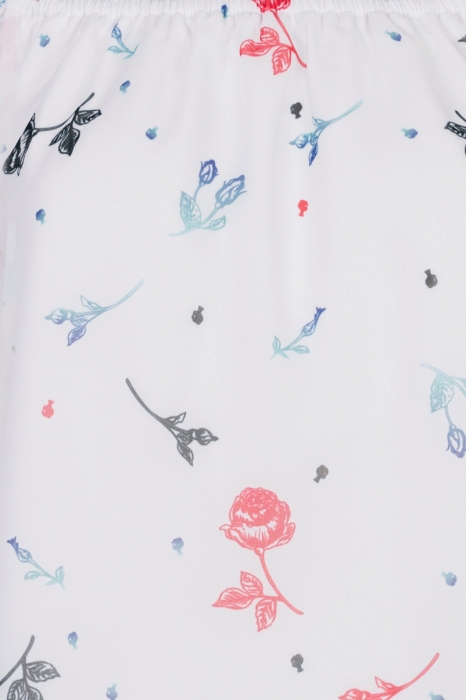 Блуза "Элизабет" молочная, разноцветный принт