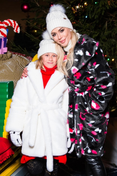 Шуба "Дита" детская, молочная, эко-мех