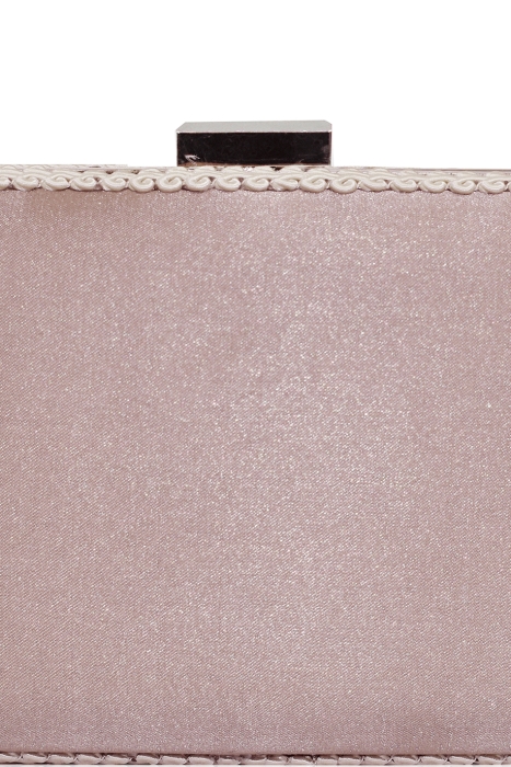 Клатч прямоугольный, бежевый атлас (16/10)